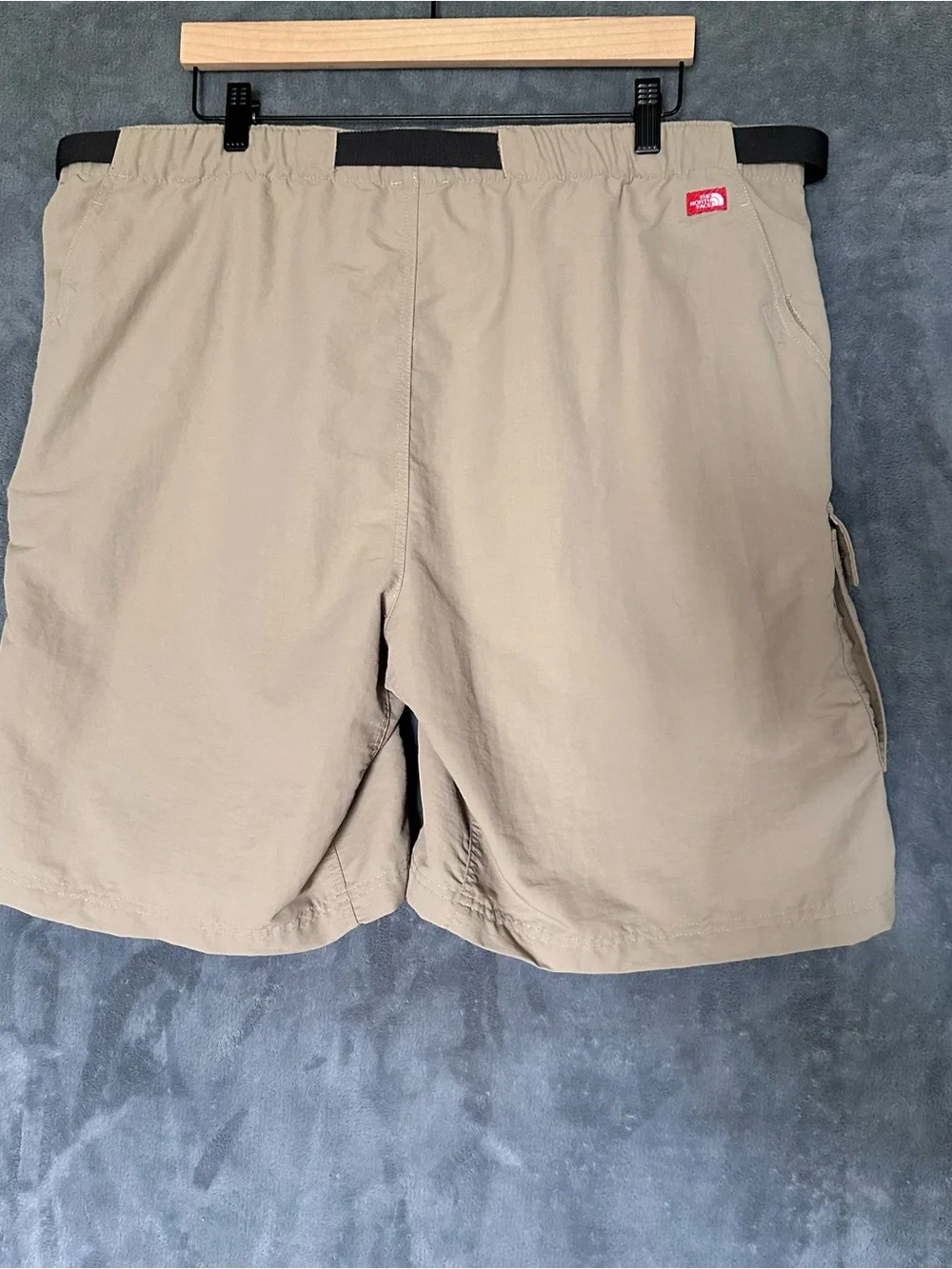The North Face Paramount Tan Cargo Shorts Built-In Belt XXL 2008 Y2K Nylon